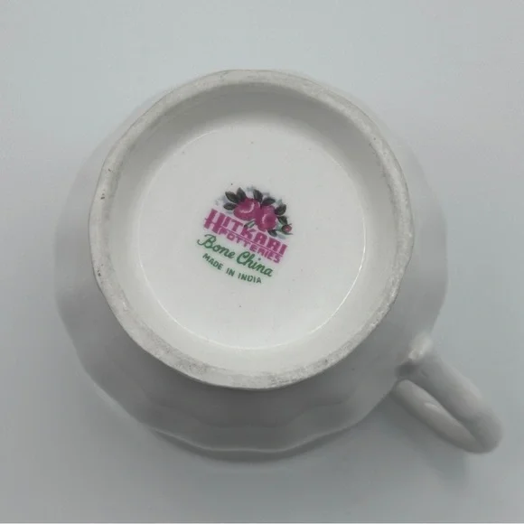 Vintage Hitkari Potteries Mug Bone China Delicate Floral - Picture 2 of 4